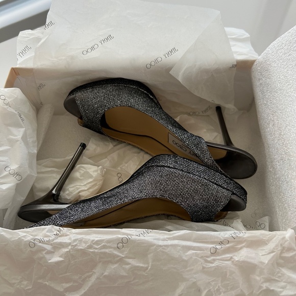 Jimmy Choo Lame glitter dress shoes. Women's size 7.5 (37.5) - Picture 3 of 10